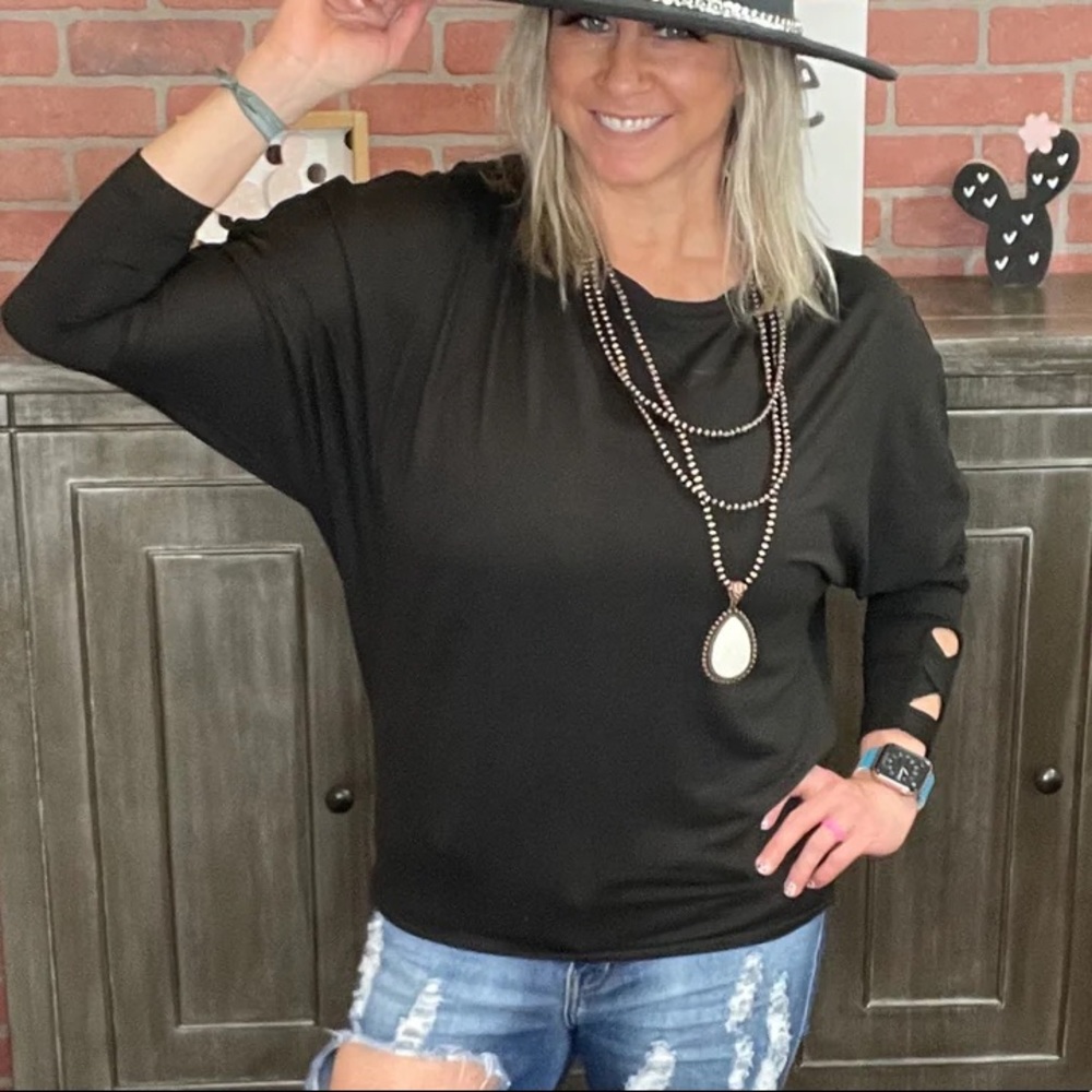 Black Dolman Top